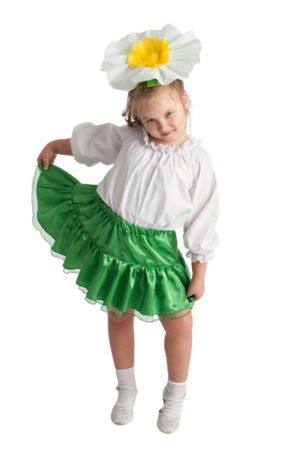 Юбка детская зеленая с фатином