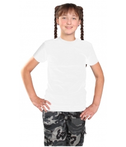 Детская белая однотонная футболка