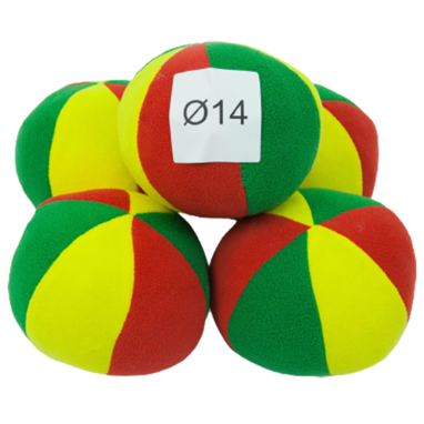 Мячик мякиш спортивный диаметр 14см трехцветный
