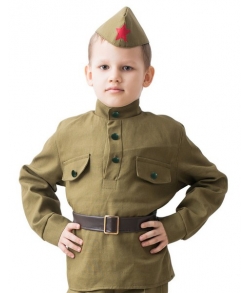 Детский военный набор Солдат 8-10 лет с гимнастеркой