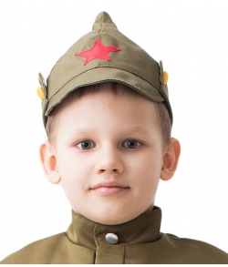 Детский военный головной убор Буденовка 56 см