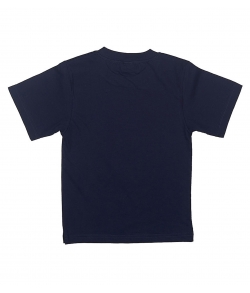 Детская темно-синяя однотонная футболка