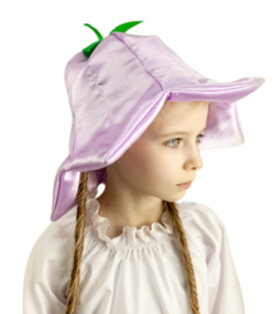 Колокольчик цветок карнавальная детская шапочка