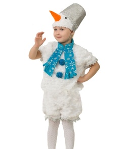 Карнавальный костюм «Снеговичок Снеговишка» (плюш)
