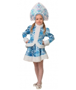 Детский костюм снегурочки Гжель 