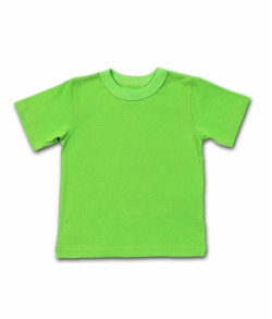 Детская зеленая однотонная футболка