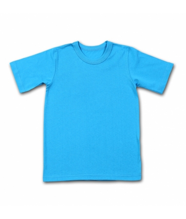 Детская бирюзовая однотонная футболка