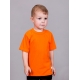 Детская оранжевая однотонная футболка