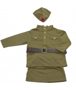 Детский военный костюм для девочки 9-12 месяцев