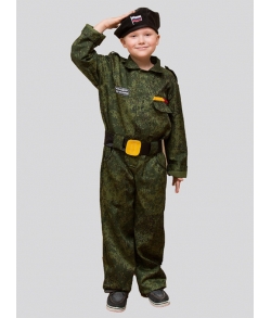 Детский костюм спецназовца (берет,комбинезон,пояс)