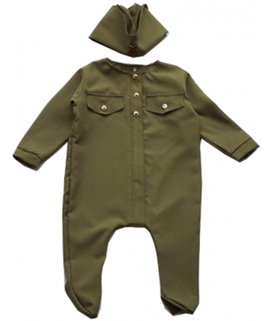 Детский костюм ВОВ солдат малышок 6-9 месяцев