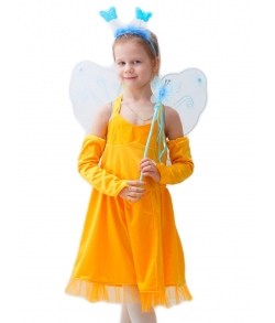 Сказочная фея в желтом (крылья, палочка в комплекте)